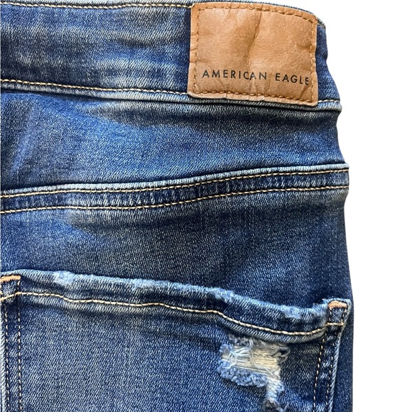 American Eagle Next Level Stretch Highest Rise Jegging Jeans 6 Long Distressed - Picture 4 of 7